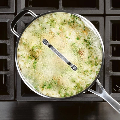 KitchenAid Stainless Steel 3-Ply Base 4.5qt Covered Deep Saute Pan With Helper Handle 7 KitchenAid Stainless Steel 3-Ply Base 4.5qt Covered Deep Saute Pan With Helper Handle - Image 5