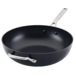 KitchenAid 12.25" Nonstick Hard Anodized Induction Stir Fry Pan / Wok With Helper Handle Matte Black -KitchenAid GUEST 038dbd55 c2d0 4479 aafc 2ba12d212a5b