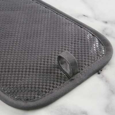 KitchenAid Gingham Pot Holder 2-Pack Set, Charcoal Grey, 7"x10" 4 KitchenAid Gingham Pot Holder 2-Pack Set, Charcoal Grey, 7"x10" - Image 2