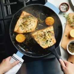 KitchenAid 12" Enameled Cast Iron Induction Skillet With Helper Handle And Pour Spouts Blue Velvet -KitchenAid GUEST 0a992ba8 bcde 4022 a58c 726da0df7e48