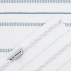 KITCHENAID Albany Kitchen Towel 4-Pack Set, Fog Blue/White, 16"x26" -KitchenAid GUEST 12ff2969 dae9 478d bc5d 214986646653