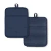 KITCHENAID Ribbed Soft Silicone Pot Holder 2-Pack Set, Ink Blue, 7"x9" -KitchenAid GUEST 1a851952 a849 46d7 82e0 cb3db058fc82