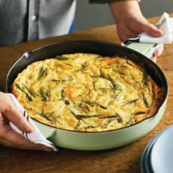 KitchenAid 12" Enameled Cast Iron Induction Skillet With Helper Handle And Pour Spouts Pistachio -KitchenAid GUEST 244bcb95 afae 41c6 b59a 00778097a1d6