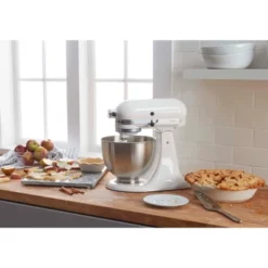 KitchenAid Classic 4.5qt Stand Mixer - White: 10 Speeds, Metal, Dishwasher-Safe, Includes Beater & Dough Hook -KitchenAid GUEST 2566714d 912b 4da9 b706 252d40763549