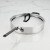 KitchenAid 5qt 5-Ply Clad Stainless Steel Induction Saute Pan With Lid: Dishwasher-Safe, Silver