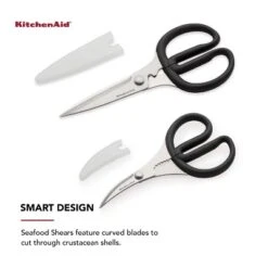 KitchenAid Set Of 2 Shears: Stainless Steel Blades, Dishwasher-Safe, Black & Silver Handles, Lifetime Warranty -KitchenAid GUEST 2eb3fb1c 5a55 4e78 9753 3bba56b58629