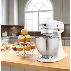 KitchenAid Classic 4.5qt Stand Mixer - White: 10 Speeds, Metal, Dishwasher-Safe, Includes Beater & Dough Hook -KitchenAid GUEST 37b6bcb9 59a2 40e0 aca7 8e5727be65ff