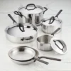 KitchenAid 5-Ply Clad Stainless Steel 10pc Cookware Set: Induction Safe, Even-Heating, Dishwasher-Safe, Riveted Handles -KitchenAid GUEST 39fc388e 962f 4530 9c76 a416fd073ce0