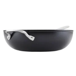 KitchenAid 12.25" Nonstick Hard Anodized Induction Stir Fry Pan / Wok With Helper Handle Matte Black