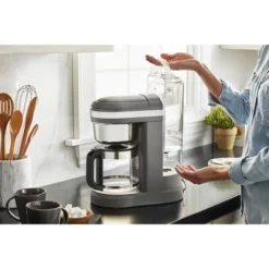 KitchenAid 12-Cup Coffee Maker With Spiral Showerhead - Matte Gray - KCM1208DG: Programmable Drip, Permanent Filter -KitchenAid GUEST 409eb39b 947c 4d26 9d29 afd51090de63
