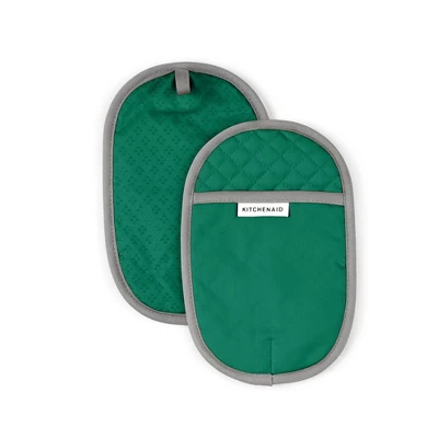 KITCHENAID Asteroid Pot Holder 2-Pack Set, Pebbled Palm Green, 6.5"x10" 7 KITCHENAID Asteroid Pot Holder 2-Pack Set, Pebbled Palm Green, 6.5"x10" - Image 5