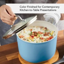 KitchenAid Hard Anodized 3qt Nonstick Ceramic Cookware Sauce Pan - Blue Velvet: Tempered Glass Lid, Stainless Steel Handle -KitchenAid GUEST 42961f5a 07c1 4e0f 87fc 84d15841810f