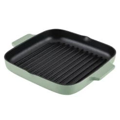 KitchenAid 11" Enameled Cast Iron Square Grill And Roasting Pan - Pistachio: Hand Wash, Electric & Gas Compatible -KitchenAid GUEST 445a6e2e 2364 4e04 86e7 6b54eec470eb