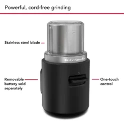 KitchenAid Go Cordless Blade Grinder Battery Sold Separately KBGR100: Coffee Bean & Spice Grinder, Stainless Steel, 5 Cup Capacity -KitchenAid GUEST 49890d6c b91b 4647 a17b 8fc09ef14b6e