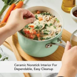 KitchenAid Hard Anodized 3qt Nonstick Ceramic Cookware Sauce Pan With Lid - Pistachio: Stainless Handle, Tempered Glass Lid 15 KitchenAid Hard Anodized 3qt Nonstick Ceramic Cookware Sauce Pan With Lid - Pistachio: Stainless Handle, Tempered Glass Lid -KitchenAid GUEST 4c4a29db 7a5b 44f8 844b 921ec7bbdc8b