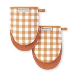 KITCHENAID Gingham Mini Oven Mitt 2-Pack Set, Honey, 5.5"x8" 7 KITCHENAID Gingham Mini Oven Mitt 2-Pack Set, Honey, 5.5"x8" -KitchenAid GUEST 53a078c1 84f5 4070 aa1e 7e62a7e8c874