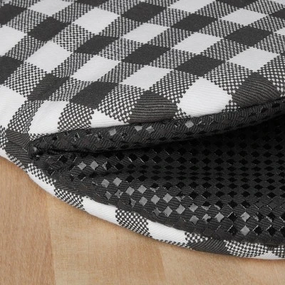 KITCHENAID Gingham Mini Oven Mitt 2-Pack Set, Matte Black, 5.5"x8" 4 KITCHENAID Gingham Mini Oven Mitt 2-Pack Set, Matte Black, 5.5"x8" - Image 2