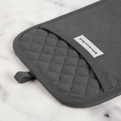 KitchenAid Asteroid Rectangle Pot Holder 2-Pack Set, Charcoal Grey, 7"x10" 4 KitchenAid Asteroid Rectangle Pot Holder 2-Pack Set, Charcoal Grey, 7"x10" - Image 2