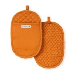 KitchenAid Asteroid Oval Pot Holder 2-Pack Set, Honey Orange, 6.5"x10" -KitchenAid GUEST 6311b79e 89ab 4a75 89f3 06219042bef8