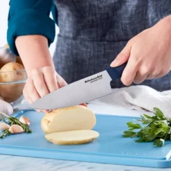 KitchenAid 4pc Chef Knife Set White/Dark Blue/Aqua Blue: High Carbon Stainless Steel, Dishwasher-Safe, Comfort-Grip Handle -KitchenAid GUEST 661bcbdc 3463 4953 834e aa76859ecef7