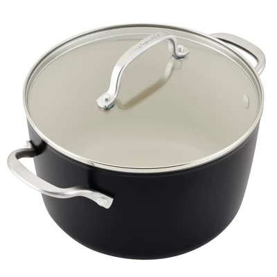 KitchenAid 10pc Hard Anodized Ceramic Nonstick Cookware Set Matte Black: Lifetime Warranty, Hand Wash, Gas Compatible 13 KitchenAid 10pc Hard Anodized Ceramic Nonstick Cookware Set Matte Black: Lifetime Warranty, Hand Wash, Gas Compatible - Image 11