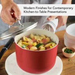 KitchenAid 3qt Hard Anodized Ceramic Nonstick Cookware Sauce Pan Empire Red: Lifetime Warranty, Hand Wash, Gas & Electric -KitchenAid GUEST 6fce04dd 4acf 4932 b9c8 ccf748c738fd