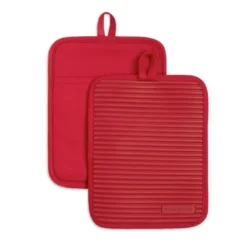 KitchenAid 2pk Silicone Ribbed Pot Holders -KitchenAid GUEST 7115abca c319 4c75 9503 071bbdb5f7c8