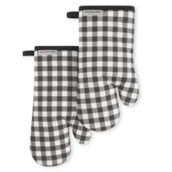 KitchenAid Gingham Oven Mitt 2-Pack Set, Matte Black, 7"x13" 7 KitchenAid Gingham Oven Mitt 2-Pack Set, Matte Black, 7"x13" -KitchenAid GUEST 7569f5ae d751 4978 9758 130e7bc062d4