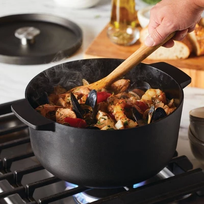 KitchenAid Cast Iron 6qt Round Dutch Oven Pre-Seasoned 11 KitchenAid Cast Iron 6qt Round Dutch Oven Pre-Seasoned - Image 9
