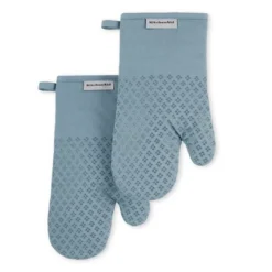 KITCHENAID Asteroid Oven Mitt 2-Pack Set, Fog Blue, 7"x12.5" -KitchenAid GUEST 7dc82e5a 9f66 4c38 88c2 b49fc7778fd3