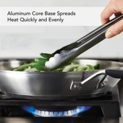 KitchenAid 12" Stainless Steel Skillet Light Silver: Induction Safe, Even-Heating, Oven-Safe, Dishwasher-Safe -KitchenAid GUEST 8377d7d2 e144 4eb9 a062 13d75702ce84