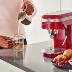 KitchenAid Semi-Automatic Espresso Machine - Empire Red: 15 Bars Pressure, 47oz Capacity, Dishwasher-Safe Parts -KitchenAid GUEST 8541411f 473b 4338 9873 40f1fbf9d0fc