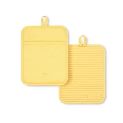 KITCHENAID Ribbed Soft Silicone Pot Holder 2-Pack Set, 2025 Color Of The Year, Butter Yellow, 7"x9" -KitchenAid GUEST 8910fd99 4c90 4b7d 9e6e 8f37b0c656d5