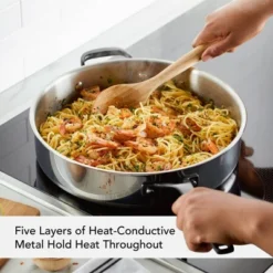 KitchenAid 5qt 5-Ply Clad Stainless Steel Induction Saute Pan With Lid: Dishwasher-Safe, Silver -KitchenAid GUEST 891a0760 0336 46f9 bfbb 4f877ff9ef96 1