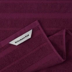 KITCHENAID Albany Kitchen Towel 4-Pack Set, Boysenberry Purple/White, 16"x26" -KitchenAid GUEST 8c5cc27e 40b3 46e3 8d89 4d564ab79439