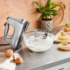 KitchenAid Flex Edge Beater Accessory For Hand Mixer - Silver: Stainless Steel, Dishwasher-Safe, Standard Beaters