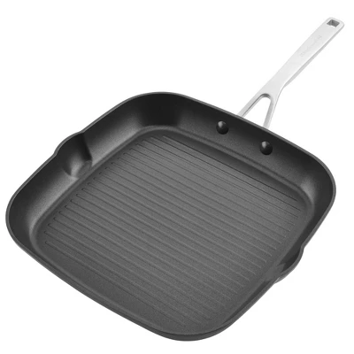 KitchenAid Hard-Anodized Induction 11.25" Nonstick Square Grill Pan: Gas & Induction Compatible, Oven-Safe, Matte Black 8 KitchenAid Hard-Anodized Induction 11.25" Nonstick Square Grill Pan: Gas & Induction Compatible, Oven-Safe, Matte Black - Image 6