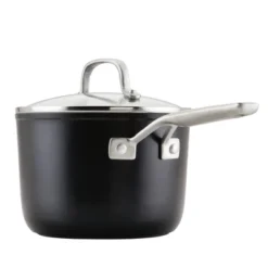 KitchenAid 3qt Hard Anodized Ceramic Nonstick Cookware Sauce Pan With Lid Matte Black: Hand Wash, Gas & Electric Compatible -KitchenAid GUEST 94d9d2d7 f8f8 4002 b114 9d37380cf18d