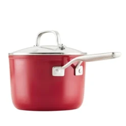 KitchenAid 3qt Hard Anodized Ceramic Nonstick Cookware Sauce Pan Empire Red: Lifetime Warranty, Hand Wash, Gas & Electric -KitchenAid GUEST 9574360a 9442 48c6 8e70 c818009f8e3b