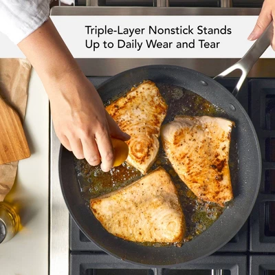 KitchenAid Hard-Anodized Induction 11pc Nonstick Cookware Set: Matte Black, Dishwasher & Oven Safe, Tempered Glass Lids 4 KitchenAid Hard-Anodized Induction 11pc Nonstick Cookware Set: Matte Black, Dishwasher & Oven Safe, Tempered Glass Lids - Image 2