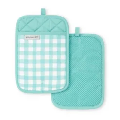 KitchenAid Gingham Pot Holder 2-Pack Set, Aqua Sky, 7"x10" 11 KitchenAid Gingham Pot Holder 2-Pack Set, Aqua Sky, 7"x10" -KitchenAid GUEST 970c51ee 4c9f 4ad8 9d62 fb01f14b740b