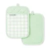 KitchenAid Gingham Pot Holder 2-Pack Set, Pistachio, 7"x10" -KitchenAid GUEST 9a91ad66 a332 439e 8d27 cc6bd5fec58d