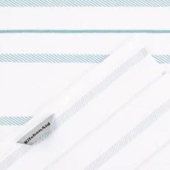 KITCHENAID Albany Kitchen Towel 4-Pack Set, Mineral Water Aqua/White, 16"x26" -KitchenAid GUEST 9be5322f 64f9 4b47 bc43 fa7fc61c1a27