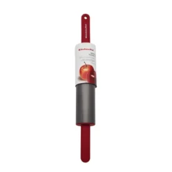 KitchenAid Rolling Pin Red: Nonstick Carbon Steel, Handled, 22" Length, Hand Wash, Baking Roller Pin
