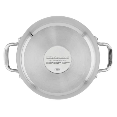 KitchenAid 3-Ply Base Stainless Steel 4qt Casserole With Lid: Round Baking Dish, Tempered Glass Lid, Dishwasher & Oven Safe 12 KitchenAid 3-Ply Base Stainless Steel 4qt Casserole With Lid: Round Baking Dish, Tempered Glass Lid, Dishwasher & Oven Safe - Image 10