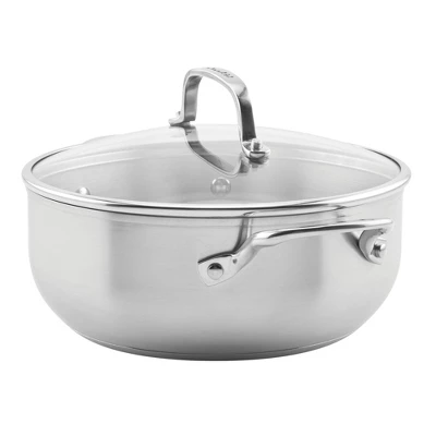 KitchenAid 3-Ply Base Stainless Steel 4qt Casserole With Lid: Round Baking Dish, Tempered Glass Lid, Dishwasher & Oven Safe 8 KitchenAid 3-Ply Base Stainless Steel 4qt Casserole With Lid: Round Baking Dish, Tempered Glass Lid, Dishwasher & Oven Safe - Image 6
