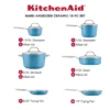 KitchenAid Hard Anodized 10pc Nonstick Ceramic Cookware Pots And Pans Set - Blue Velvet: Tempered Glass Lids, Stainless Steel Handles -KitchenAid GUEST a99a4b3e 5cb3 4d9c ba77 f208e8e9d1d8