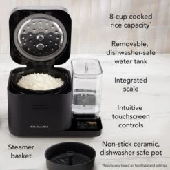 KitchenAid Grain And Rice Cooker 8 Cup With Automatically Sensing Integrated Scale + Water Tank 13 KitchenAid Grain And Rice Cooker 8 Cup With Automatically Sensing Integrated Scale + Water Tank -KitchenAid GUEST ab8ea35f 410c 4c12 9618 d36e929759a1