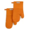 KITCHENAID Asteroid Oven Mitt 2-Pack Set, Honey Orange, 7"x12.5"