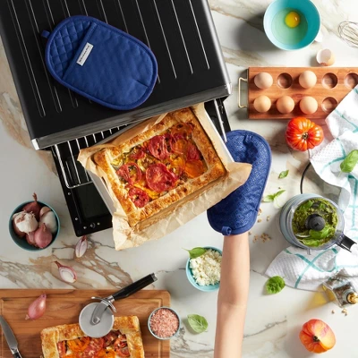 KitchenAid Asteroid Oval Pot Holder 2-Pack Set, Cobalt Blue, 6.5"x10" 6 KitchenAid Asteroid Oval Pot Holder 2-Pack Set, Cobalt Blue, 6.5"x10" - Image 4